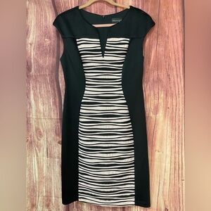 Connected apparel black pink fitted stretch body-con short sleeve women’s 10